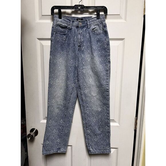 0130 Simple Society High Rise Patterned Women Size 3 26 Juniors Crop Ankle - Picture 1 of 9